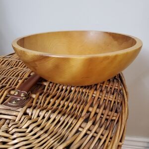 Vtg Baribocraft Wooden Salad Serving Bowl